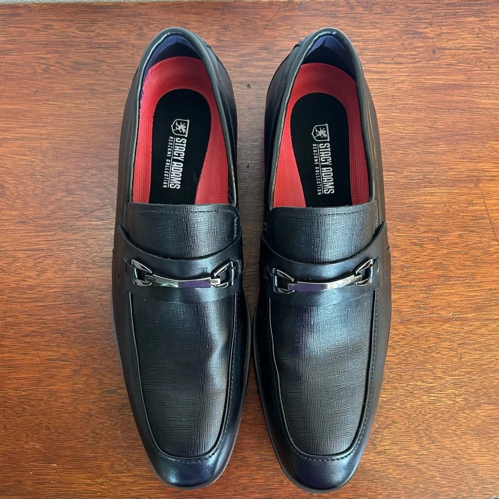 Stacy Adams Black Kaylor Penny Slip On Loafer 10 1/2 EUC 10.5